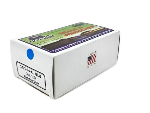 1/4" (-04), Kraft Box of 100 seals, 37° JIC Aluminum Loctite® Coated