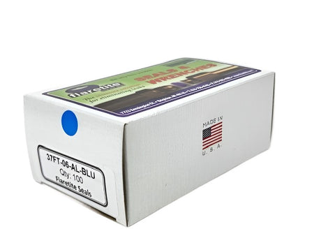 3/8" (-06), Kraft Box of 100 seals, 37° JIC Aluminum Loctite® Coated