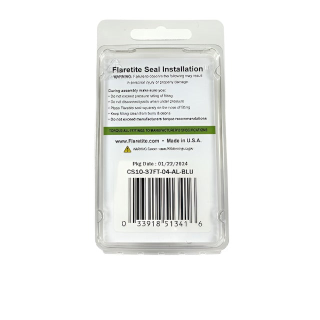 1/4" (-04), Clam Shell of 10 seals, 37° JIC Aluminum Loctite® Coated