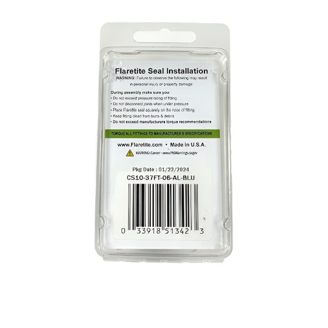 3/8" (-06), Clam Shell of 10 seals, 37° JIC Aluminum Loctite® Coated
