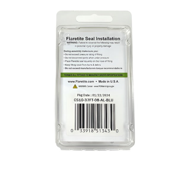 1/2" (-08), Clam Shell of 10 seals, 37° JIC Aluminum Loctite® Coated