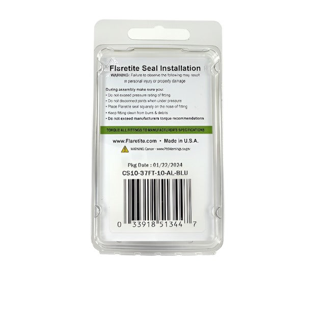 5/8" (-10), Clam Shell of 10 seals, 37° JIC Aluminum Loctite® Coated