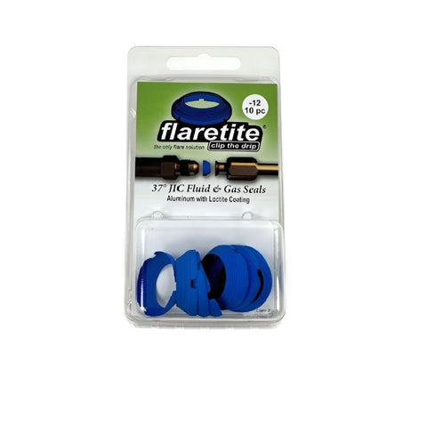 3/4" (-12), Clam Shell of 10 seals, 37° JIC Aluminum Loctite® Coated