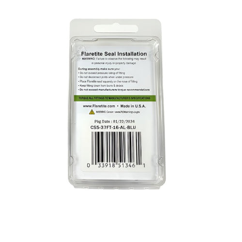 1" (-16), Clam Shell of 5 seals, 37° JIC Aluminum Loctite® Coated