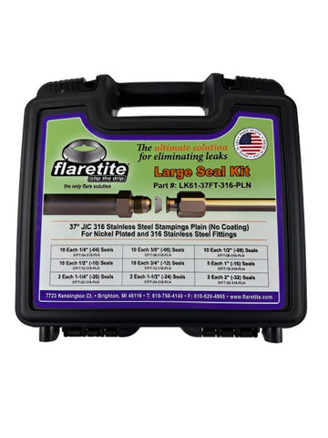 Large Variety Kit, 61 Seals, 37° JIC 316 Stainless Steel Plain (Without Loctite®)