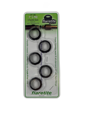 1" (-16) Blister Pack of 5 seals, 37° JIC 316 Stainless Steel Loctite® Coated High Temp