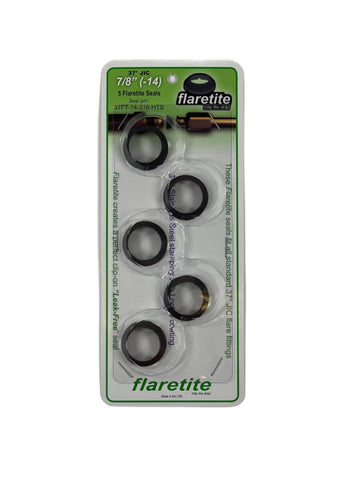 7/8" (-14) Blister Pack of 5 seals, 37° JIC 316 Stainless Steel Loctite® Coated High Temp
