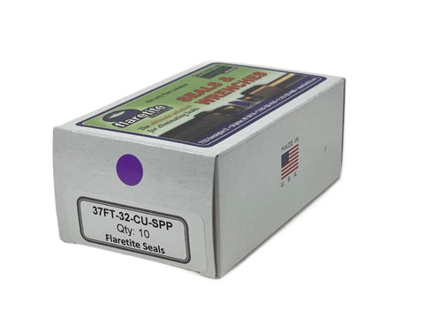 2" (-32), Kraft Box of 10 seals, 37° JIC Copper Loctite® Coated