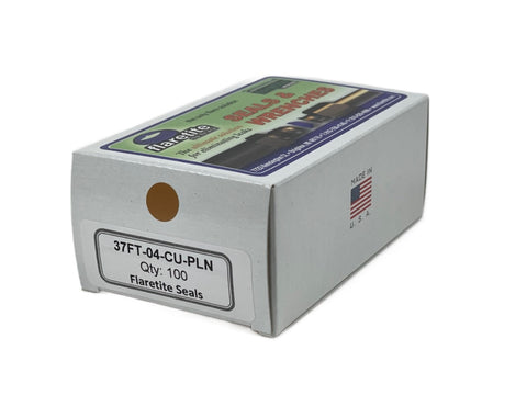 1/4" (-04), Kraft Box of 100 seals, 37° JIC Copper Plain (Without Loctite®)