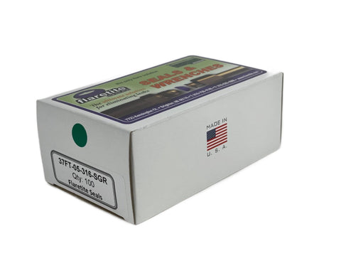 5/16" (-05), Kraft Box of 100 seals, 37° JIC 316 Stainless Steel Loctite® Coated