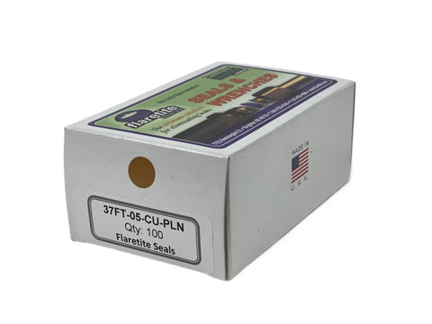 5/16" (-05), Kraft Box of 100 seals, 37° JIC Copper Plain (Without Loctite®)