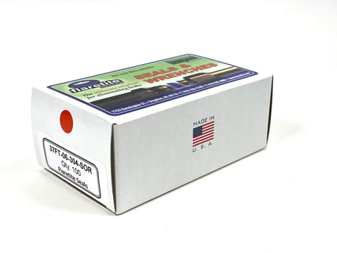 3/8" (-06), Kraft Box of 100 seals, 37° JIC 304 Stainless Steel Loctite® Coated