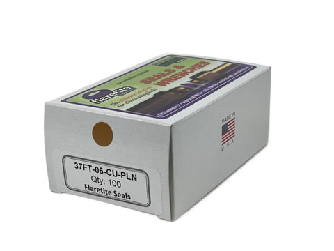 3/8" (-06), Kraft Box of 100 seals, 37° JIC Copper Plain (Without Loctite®)