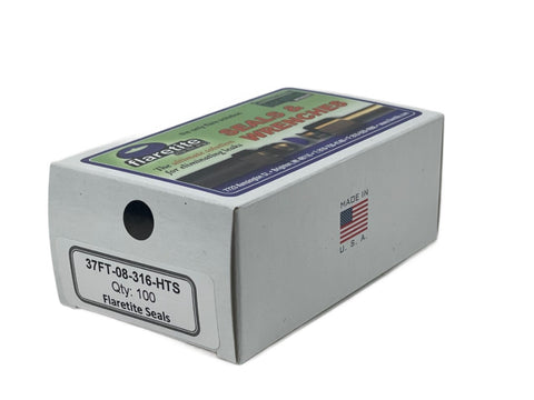 1/2" (-08), Kraft Box of 100 seals, 37° JIC 316 Stainless Steel Loctite® Coated High Temp