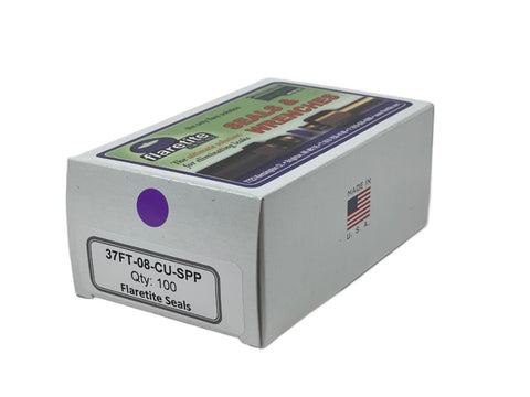 1/2" (-08), Kraft Box of 100 seals, 37° JIC Copper Loctite® Coated