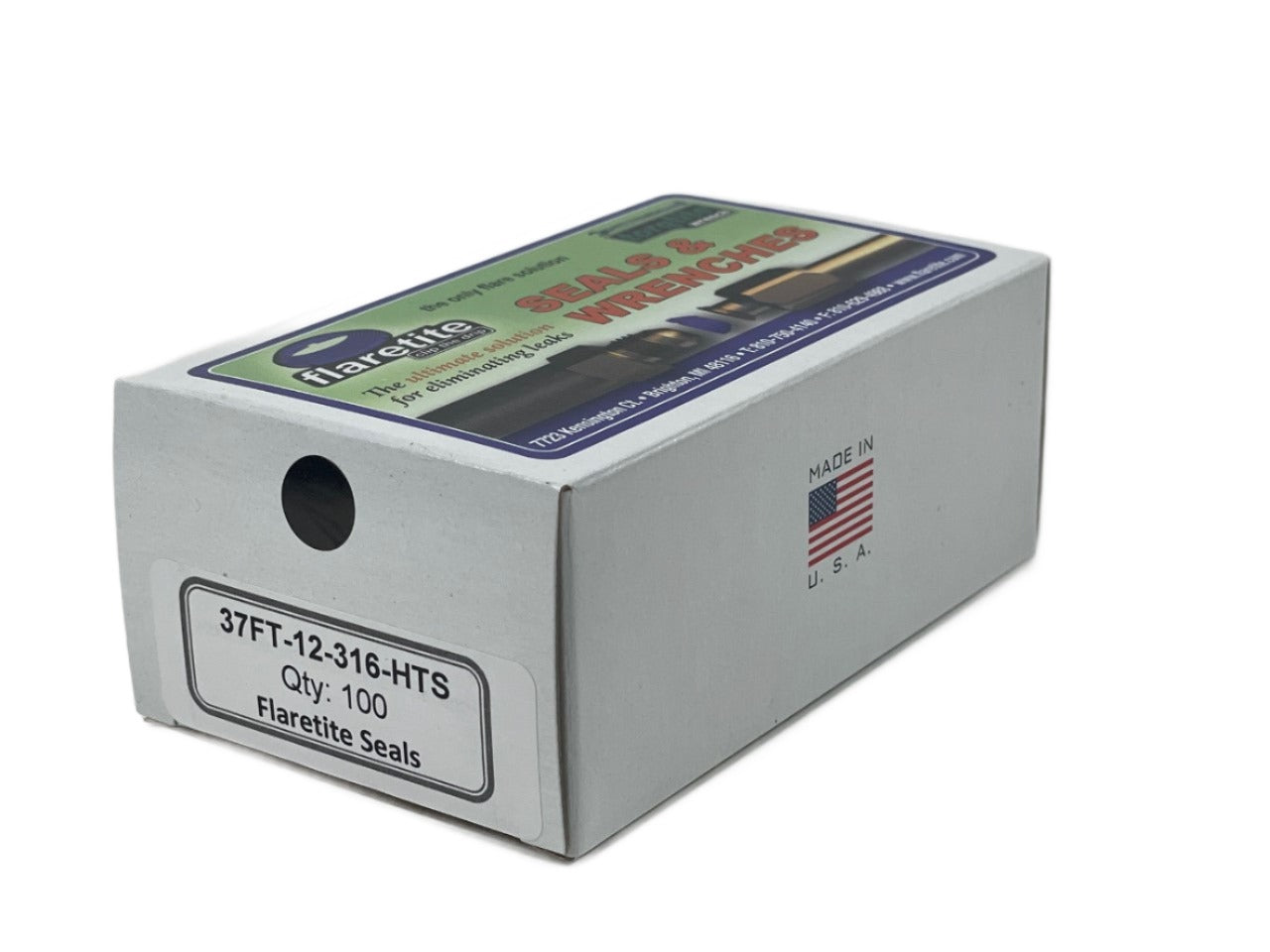 3/4" (-12), Kraft Box of 100 seals, 37° JIC 316 Stainless Steel Loctite® Coated High Temp