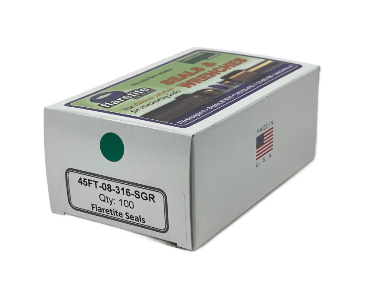 1/2" (-08), Kraft Box of 100 seals, 45° SAE 316 Stainless Steel Loctite® Coated