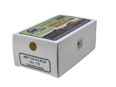 5/8" (-10), Kraft Box of 100 seals, 45° SAE Copper Plain (Without Loctite®)