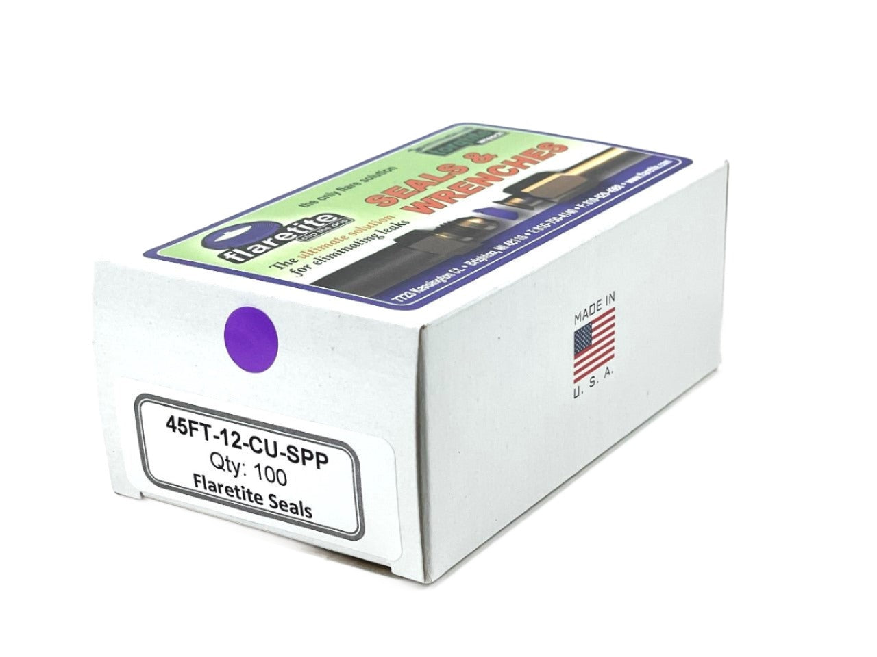 3/4" (-12), Kraft Box of 100 seals, 45° SAE Copper Loctite® Coated