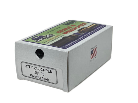 1-1/2" (-24), Kraft Box of 25 seals, 37° JIC 304 Stainless Steel Plain (Without Loctite®)