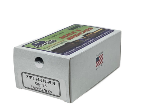 1-1/2" (-24), Kraft Box of 25 seals, 37° JIC 316 Stainless Steel Plain (Without Loctite®)