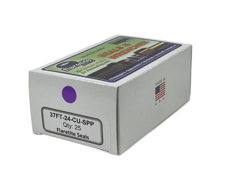 1-1/2" (-24), Kraft Box of 25 seals, 37° JIC Copper Loctite® Coated