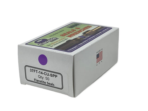 7/8" (-14), Kraft Box of 50 seals, 37° JIC Copper Loctite® Coated