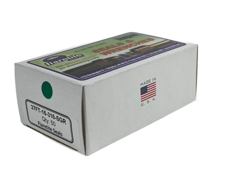 1" (-16), Kraft Box of 50 seals, 37° JIC 316 Stainless Steel Loctite® Coated
