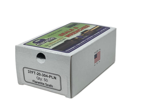 1-1/4" (-20), Kraft Box of 50 seals, 37° JIC 304 Stainless Steel Plain (Without Loctite®)