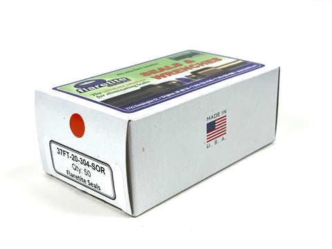 1-1/4" (-20), Kraft Box of 50 seals, 37° JIC 304 Stainless Steel Loctite® Coated