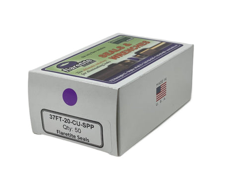 1-1/4" (-20), Kraft Box of 50 seals, 37° JIC Copper Loctite® Coated