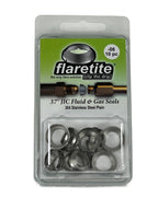1/2" (-08), Clam Shell of 10 seals, 37° JIC 304 Stainless Steel Plain (Without Loctite®)