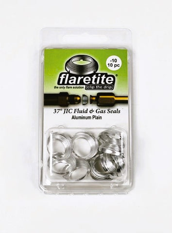 5/8" (-10), Clam Shell of 10 seals, 37° JIC Aluminum Plain (Without Loctite®)