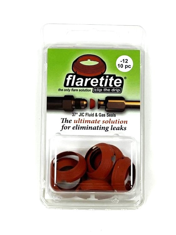 3/4" (-12) Clam Shell of 10 seals, 37° JIC 304 Stainless Steel Loctite® Coated