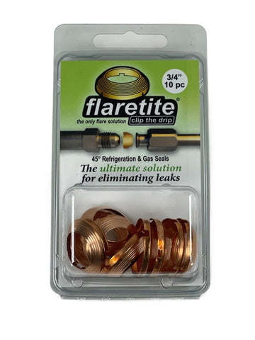 3/4" (-12), Clam Shell of 10 seals, 45° SAE Copper Plain (Without Loctite®)