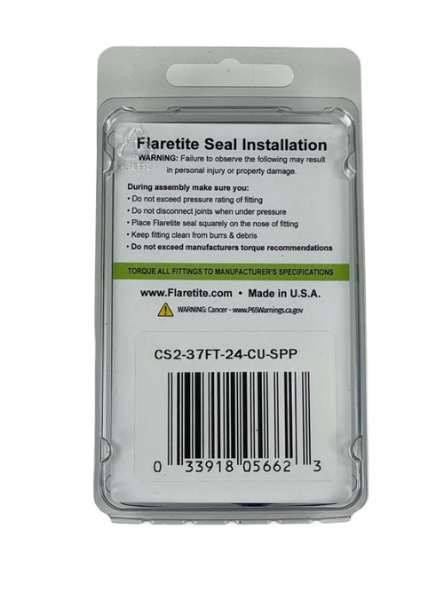 1-1/2" (-24), Clam Shell of 2 seals, 37° JIC Copper Loctite® Coated