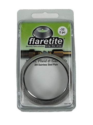 2" (-32), Clam Shell of 2 seals, 37° JIC 304 Stainless Steel Plain (Without Loctite®)