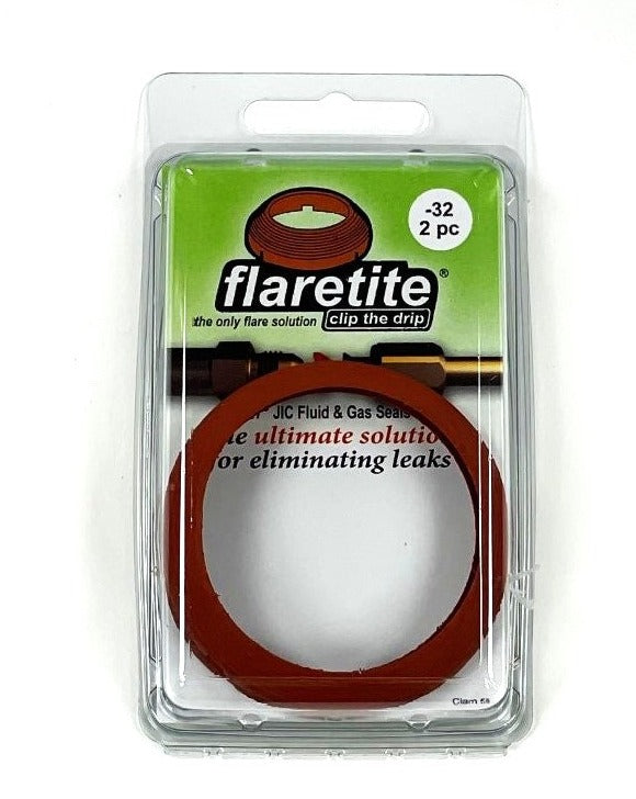 2" (-32) Clam Shell of 2 seals, 37° JIC 304 Stainless Steel Loctite® Coated