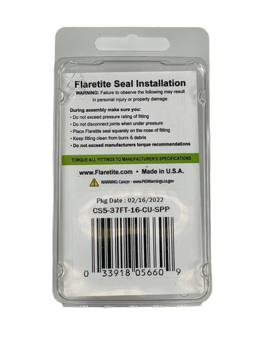 1" (-16), Clam Shell of 5 seals, 37° JIC Copper Loctite® Coated
