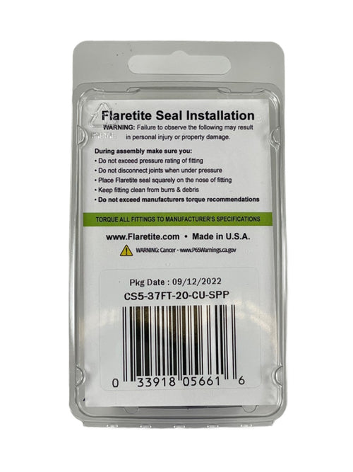 1-1/4" (-20), Clam Shell of 5 seals, 37° JIC Copper Loctite® Coated