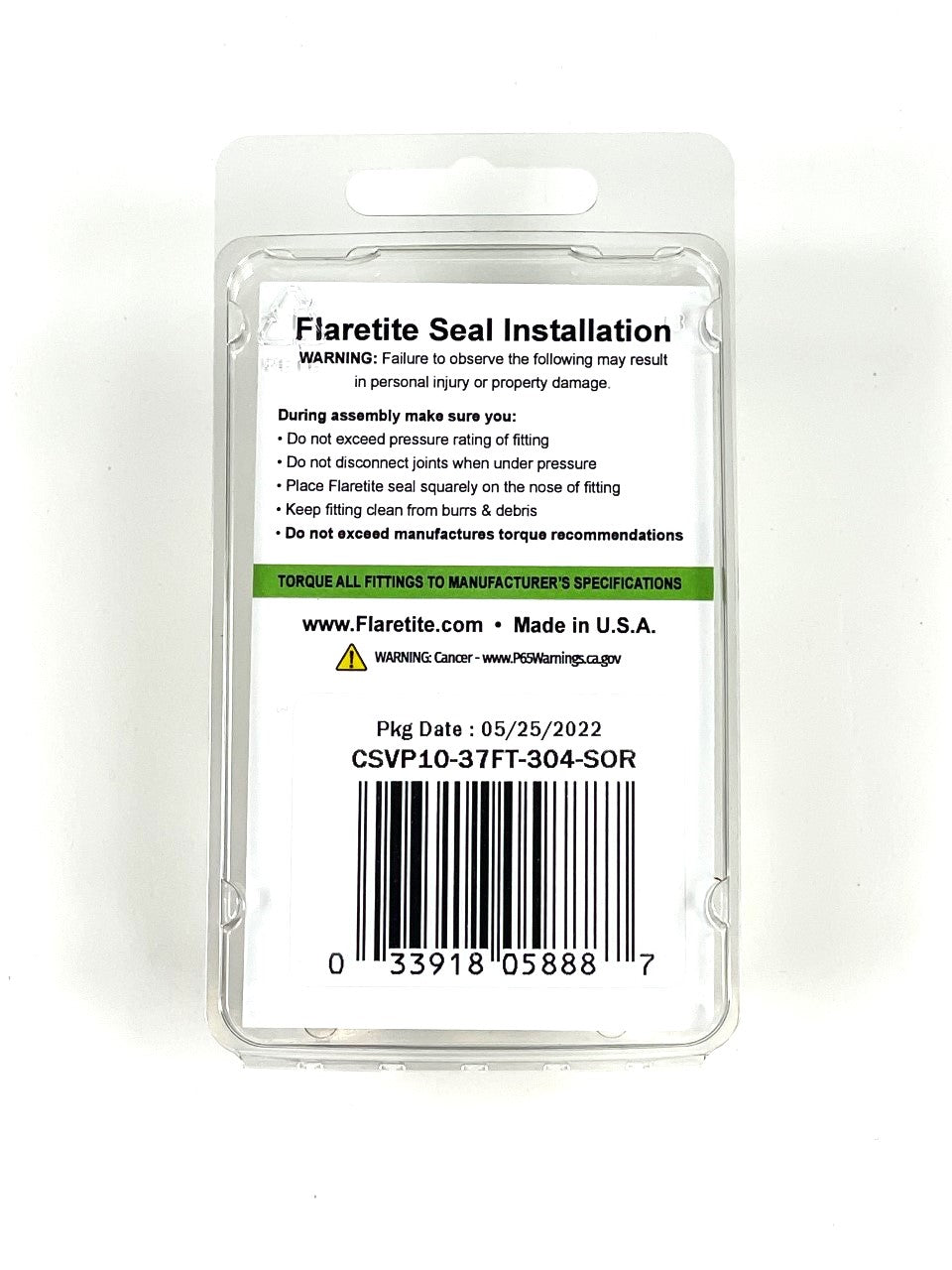 Clam Shell Variety Kit, 10 Seals, 37° JIC 304 Stainless Steel Loctite® Coated