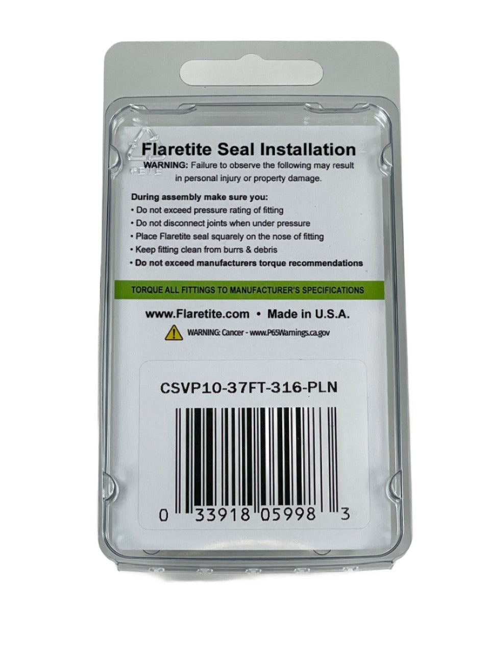 Clam Shell Variety Kit, 10 Seals, 37° JIC 316 Stainless Steel Plain (Without Loctite®)
