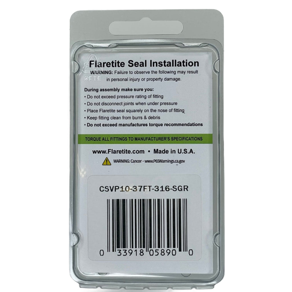 Clam Shell Variety Kit, 10 Seals, 37° JIC 316 Stainless Steel Loctite® Coated