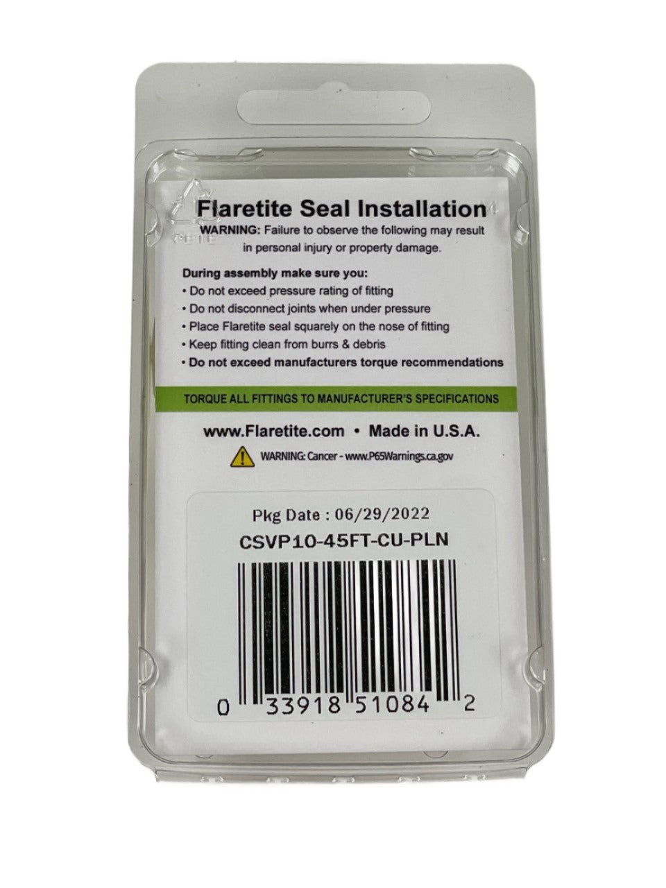Clam Shell Variety Kit, 10 Seals, 45° SAE Copper Plain (Without Loctite®)