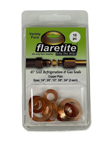 Clam Shell Variety Kit, 10 Seals, 45° SAE Copper Plain (Without Loctite®)