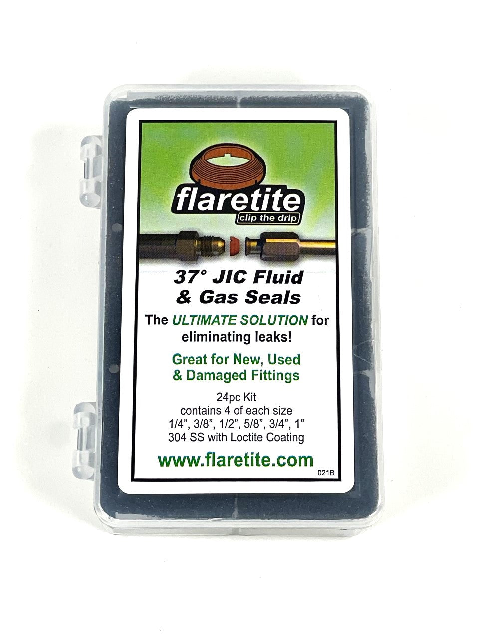 Medium Variety Kit, 24 Seals, 37° JIC 304 Stainless Steel Loctite® Coated