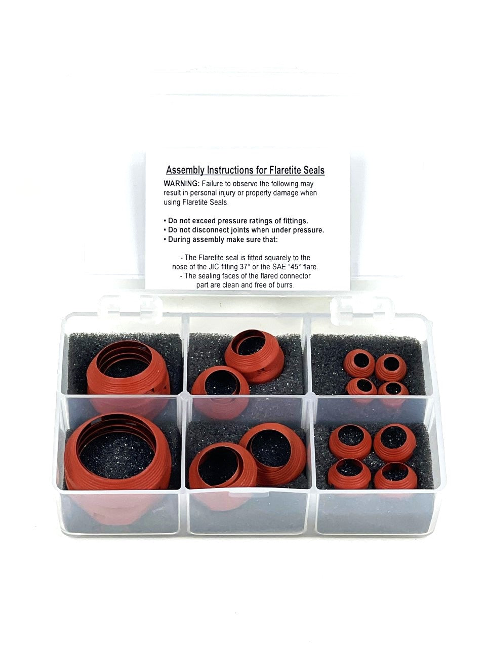 Medium Variety Kit, 24 Seals, 37° JIC 304 Stainless Steel Loctite® Coated